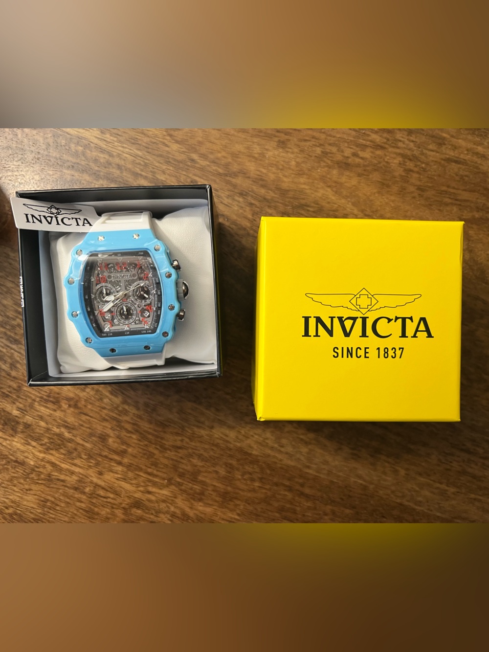 Invicta Blue and White Chronograph Watch
